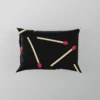 Match Stick Red Head Pattern Pillow Case