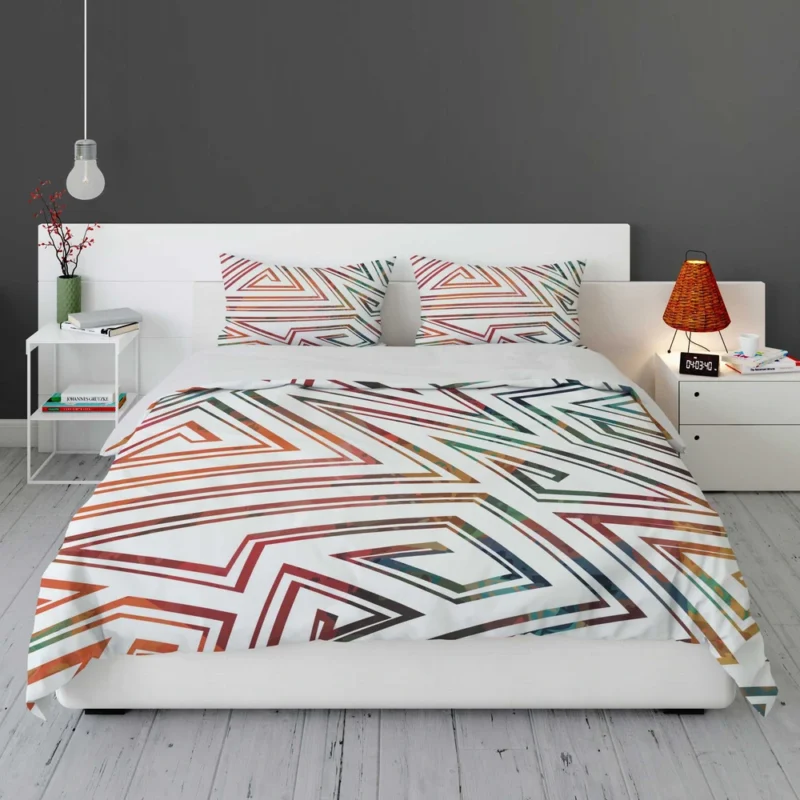 Maze Geometric Seamless Pattern Bedding Set 1