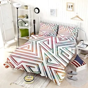 Maze Geometric Seamless Pattern Bedding Set