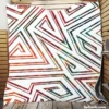 Maze Geometric Seamless Pattern Quilt Blanket