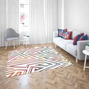 Maze Geometric Seamless Pattern Rug 2