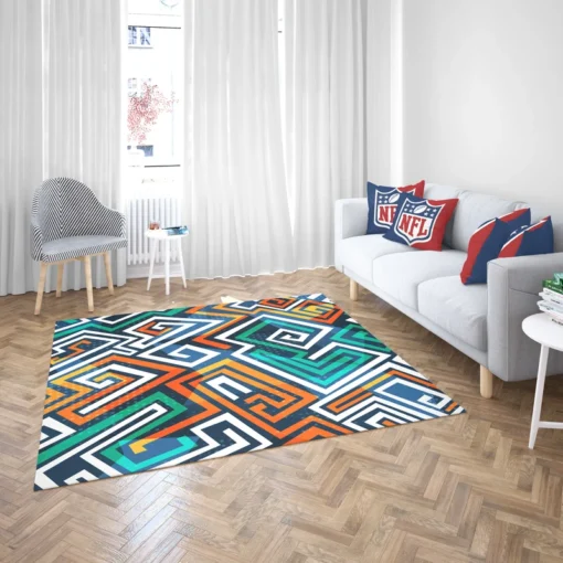 Maze-inspired Seamless Pattern Rug 2