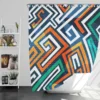 Maze-inspired Seamless Pattern Shower Curtain