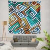 Maze-inspired Seamless Pattern Wall Tapestry