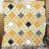 Meandrous Ikat Pattern Quilt Blanket