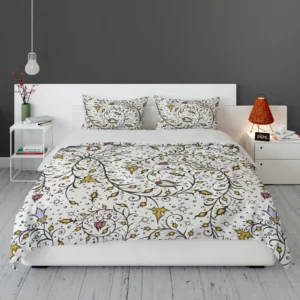 Medieval Wild Flowers Pattern Bedding Set 1