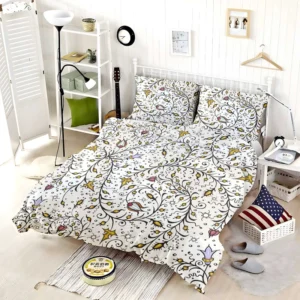 Medieval Wild Flowers Pattern Bedding Set