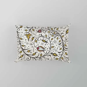 Medieval Wild Flowers Pattern Pillow Case