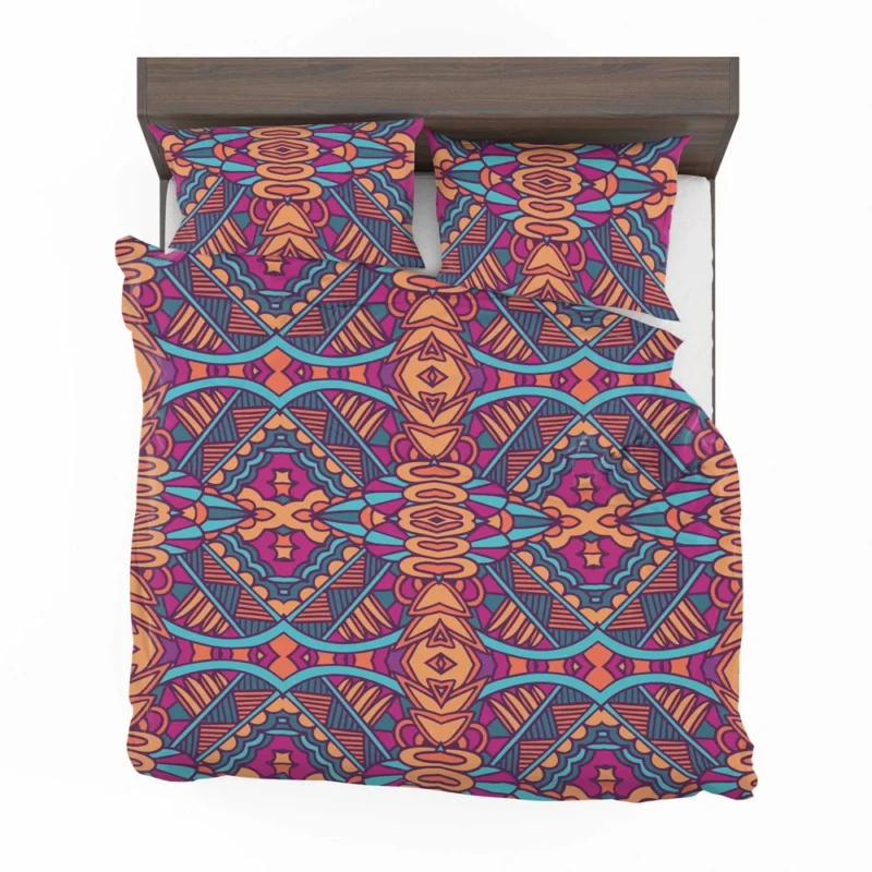 Mexican Psychedelic Tribal Design Bedding Set 2