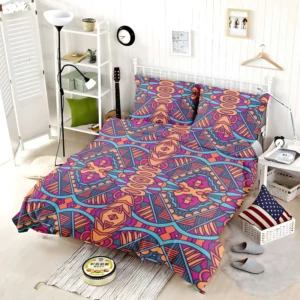 Mexican Psychedelic Tribal Design Bedding Set