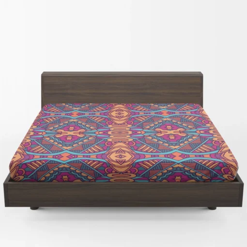 Mexican Psychedelic Tribal Design Fitted Sheet 1