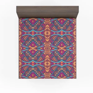 Mexican Psychedelic Tribal Design Fitted Sheet