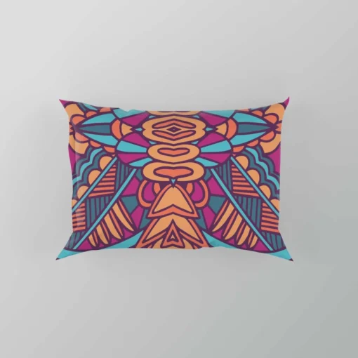 Mexican Psychedelic Tribal Design Pillow Case