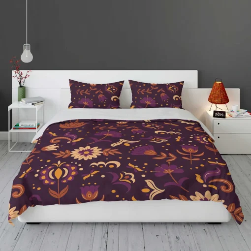 Mexican Slavic Folk Flower Pattern Bedding Set 1