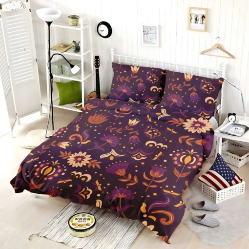 Mexican Slavic Folk Flower Pattern Bedding Set