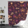 Mexican Slavic Folk Flower Pattern Shower Curtain