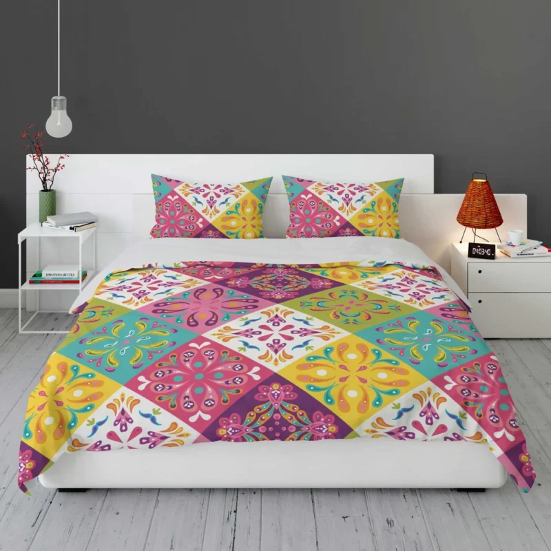 Mexican Talavera Attractive Colored Bedding Set 1