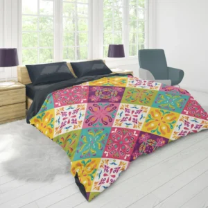 Mexican Talavera Attractive Colored Duvet Cover 1