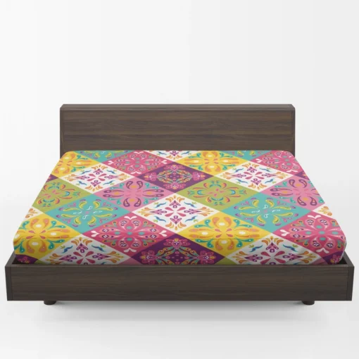 Mexican Talavera Attractive Colored Fitted Sheet 1