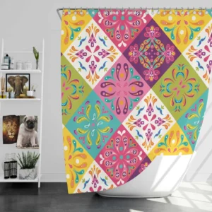 Mexican Talavera Attractive Colored Shower Curtain