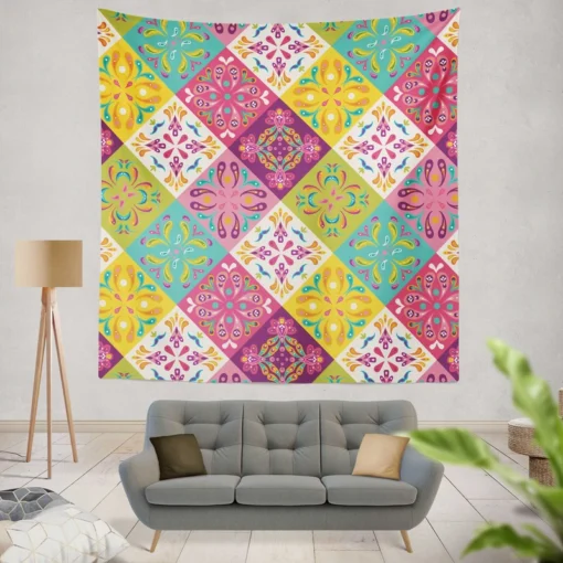 Mexican Talavera Attractive Colored Wall Tapestry