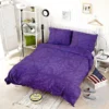 Midnight Purple Damask Design Bedding Set