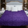 Midnight Purple Damask Design Duvet Cover