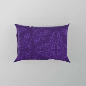 Midnight Purple Damask Design Pillow Case