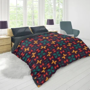 Mini Butterfly Style Aztec Tribal Design Duvet Cover 1