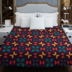 Mini Butterfly Style Aztec Tribal Design Duvet Cover