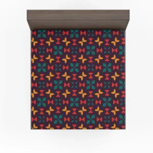 Mini Butterfly Style Aztec Tribal Design Fitted Sheet