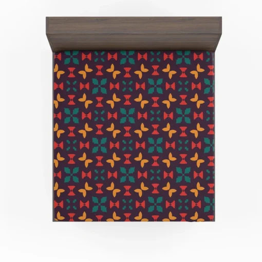 Mini Butterfly Style Aztec Tribal Design Fitted Sheet