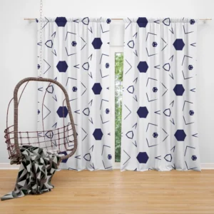 Mini Hexagon Abstract Pattern Curtain