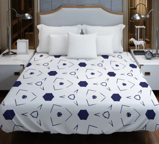 Mini Hexagon Abstract Pattern Duvet Cover