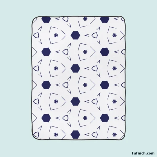 Mini Hexagon Abstract Pattern Fleece Blanket 1