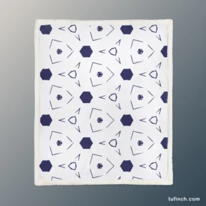 Mini Hexagon Abstract Pattern Sherpa Fleece Blanket 1