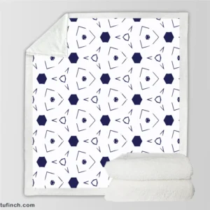 Mini Hexagon Abstract Pattern Sherpa Fleece Blanket