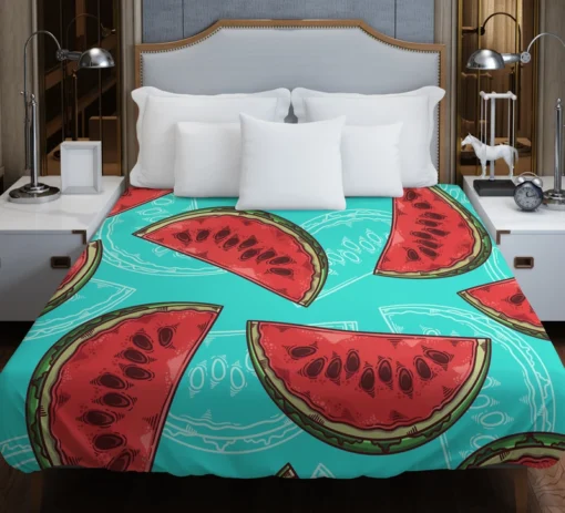 Mini Love Watermelon Sliced Duvet Cover