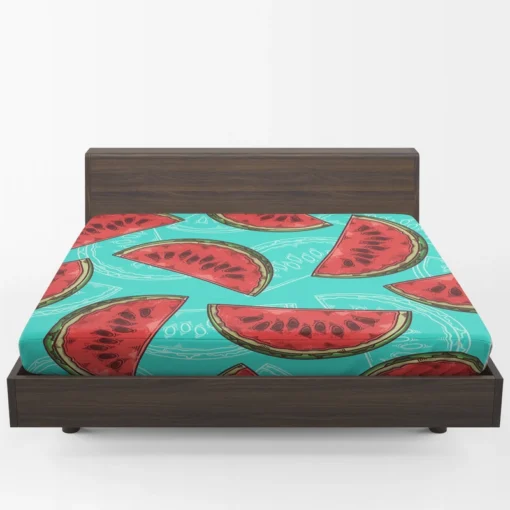 Mini Love Watermelon Sliced Fitted Sheet 1