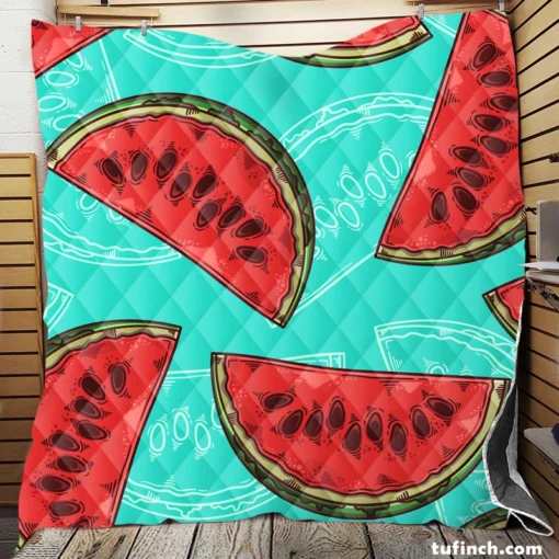 Mini Love Watermelon Sliced Quilt Blanket