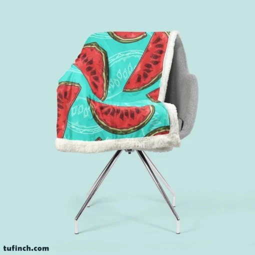 Mini Love Watermelon Sliced Sherpa Fleece Blanket 2