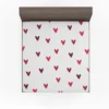 Mini Red Luv Hearts In White Fitted Sheet