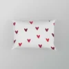 Mini Red Luv Hearts In White Pillow Case