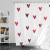 Mini Red Luv Hearts In White Shower Curtain