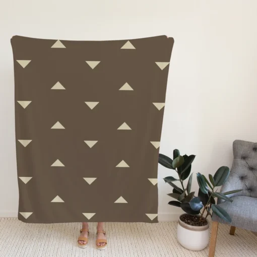 Mini Triangle Chic Minimalist Fleece Blanket