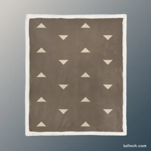 Mini Triangle Chic Minimalist Sherpa Fleece Blanket 1