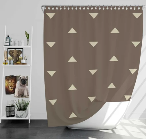 Mini Triangle Chic Minimalist Shower Curtain