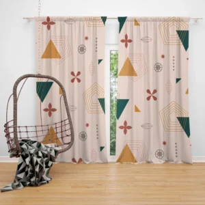 Mini Triangle Geometric Pattern Curtain