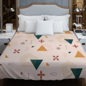 Mini Triangle Geometric Pattern Duvet Cover