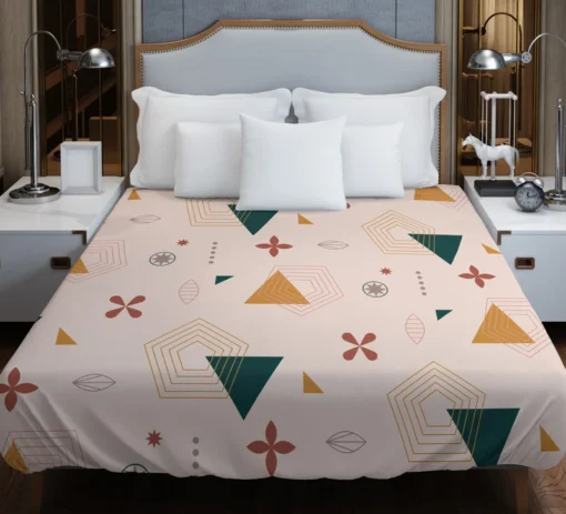 Mini Triangle Geometric Pattern Duvet Cover